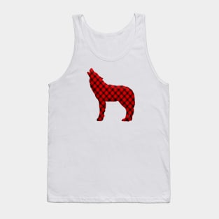 Plaid Howling Wolf Tank Top